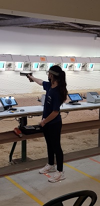 Solen THOMAS Minime Fille tir au pistolet olympique lors du championnat 13 des clubs.jpg